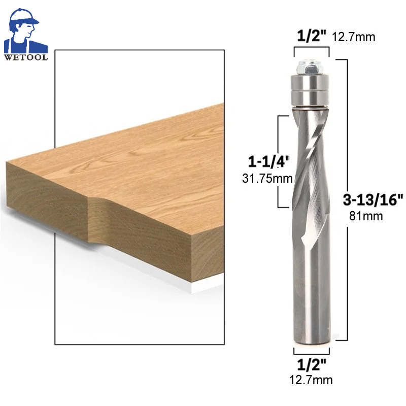 Cnc Router Bit - ดอกกัดโซลิดคาร์ไบด์แบบเกลียว ขนาด 1/2 นิ้ว 12 มม.