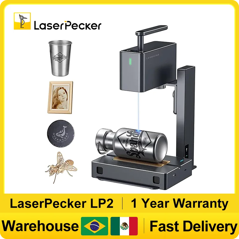 Industrial Laser Printing Machine - Laserpecker 2เครื่องแกะสลักเลเซอร์แบบพกพาเครื่องพิมพ์ไม้เครื่องแกะสลัก DIY โลโก้ mesin grafir