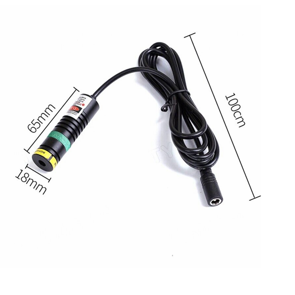 Industrial Laser Line Module - โฟกัสแบบปรับได้ 505 นาโนเมตร 30 มิลลิวัตต์จุดสีเขียว/เส้น/โมดูลเลเซอร์อุตสาหกรรมแบบไขว้ 18*65
