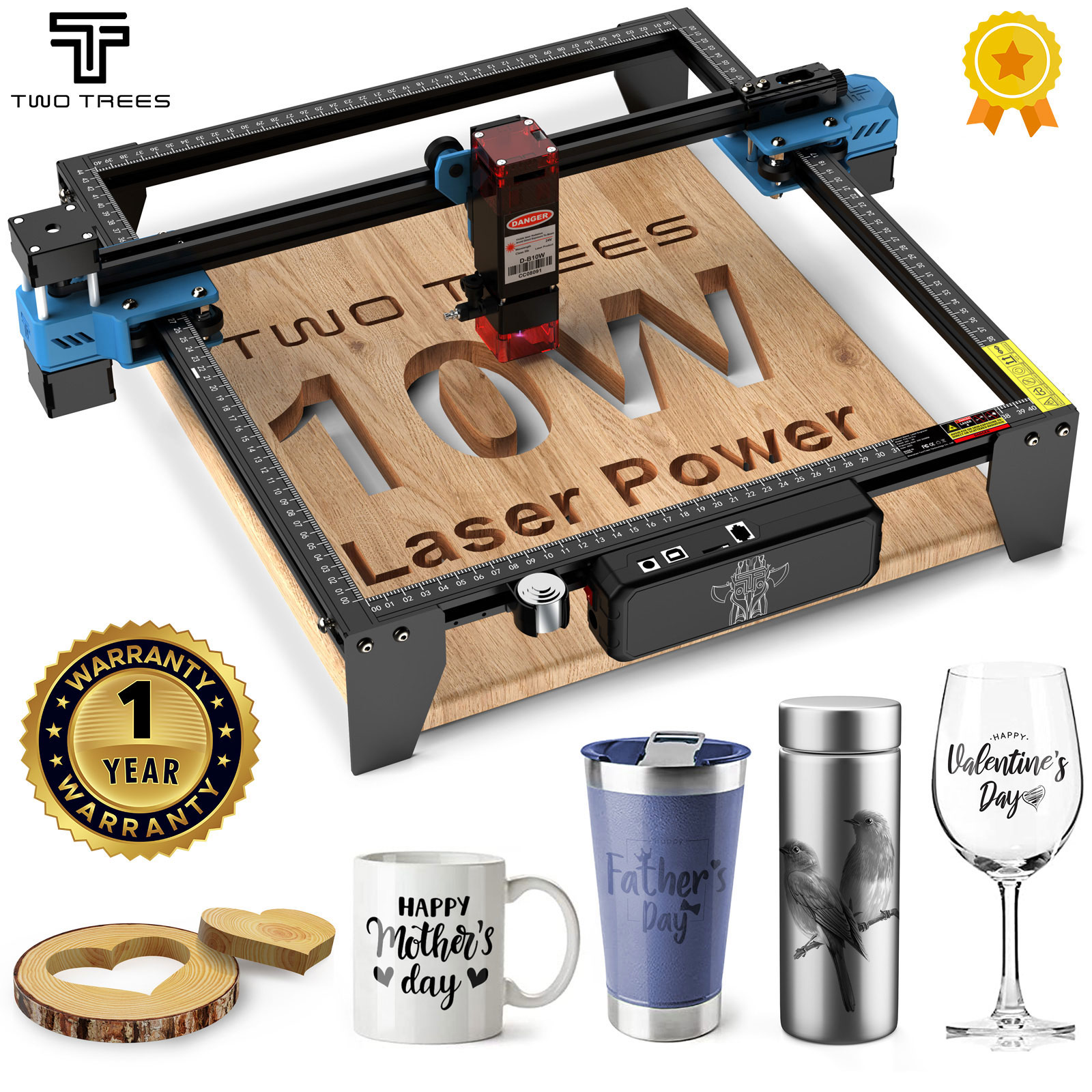 Industrial Laser Printing Machine - TwoTrees TTS-10 Pro 80W เลเซอร์แกะสลักสแตนเลส DIY