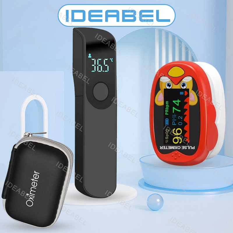 Industrial Laser Temperature - เครื่องวัดออกซิเจนในเลือด USB นิ้วทางการแพทย์เครื่องวัดอุณหภูมิหน้าผากอินฟราเรดดิจิตอลเลเซอร์แบบไม่สัมผัส LCD ในครัวเรือนเด็กผู้ใหญ่ไข้ทารก