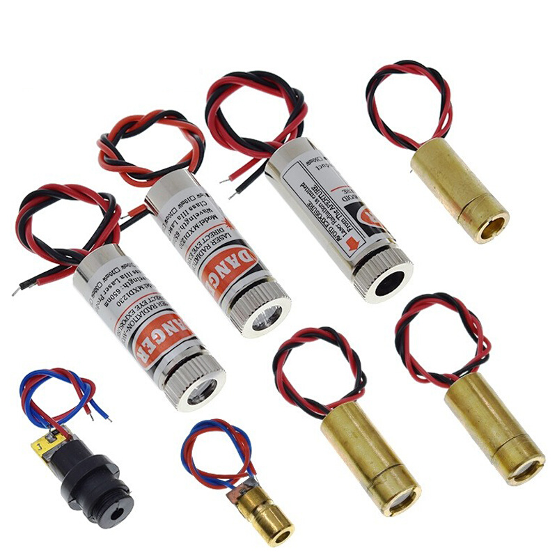 Industrial Laser Line Module - 650nm 5mW สีแดงจุด/เส้น/ข้ามเลเซอร์โมดูลหัวแก้วเลนส์โฟกัสอุตสาหกรรมชั้น