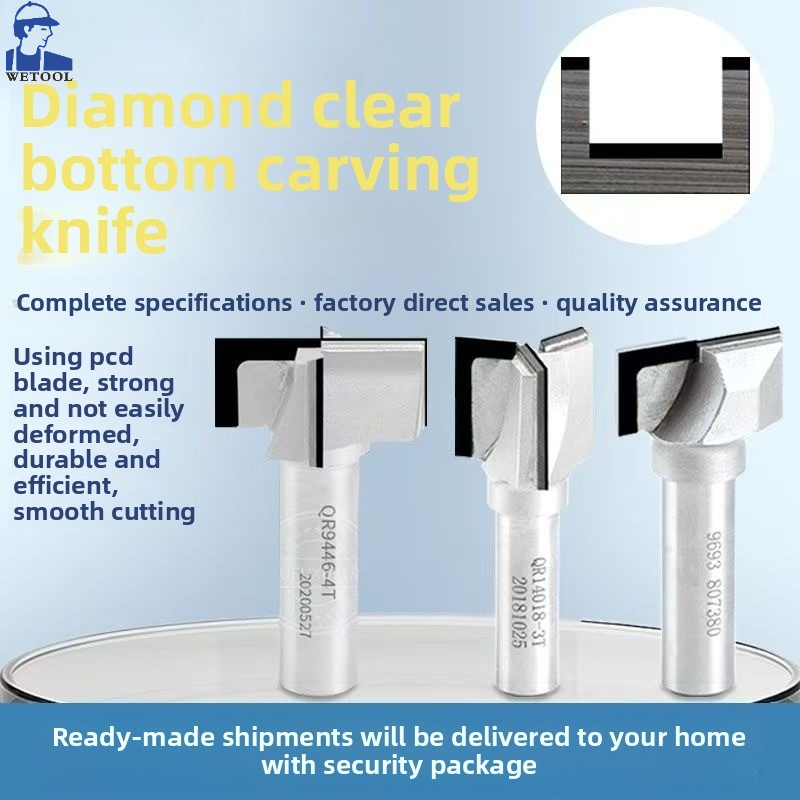 Cnc Router Bit - Livter PCD ด้านล่างทําความสะอาดไม้เพชรตรง Router Bit 3