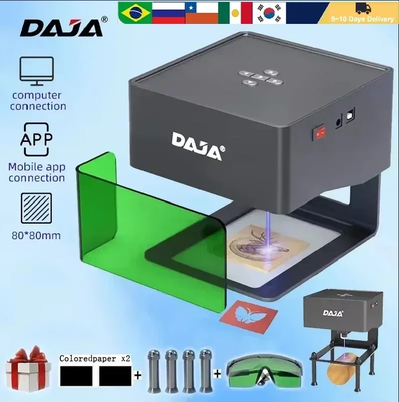 Industrial Laser Printing Machine - DAJA DJ6 เลเซอร์แกะสลัก DIY เครื่องแกะสลักเลเซอร์ Fast