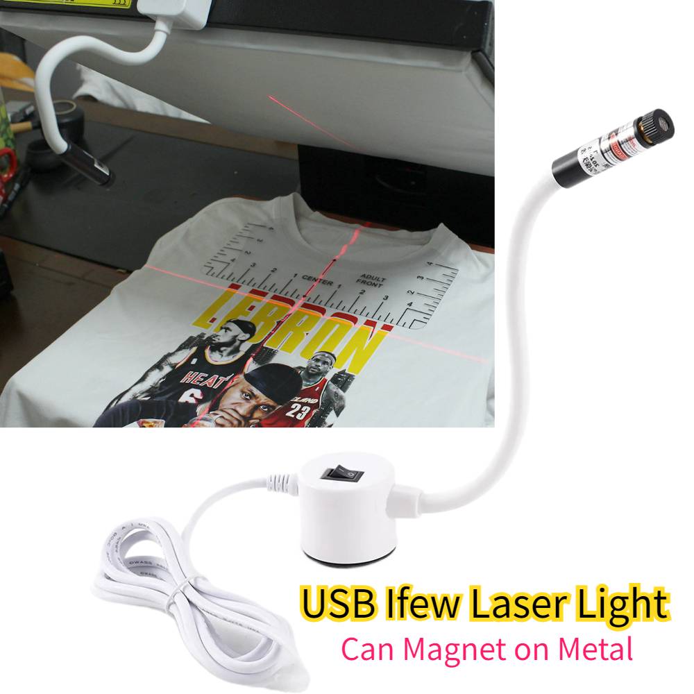 Industrial Laser Welder - อุปกรณ์เสริม DTF ชุดแม่เหล็กเลเซอร์พอยเตอร์แบบ USB สำหรับยึดตำแหน่ง ชุดเครื่องมือกำหนดตำแหน่ง