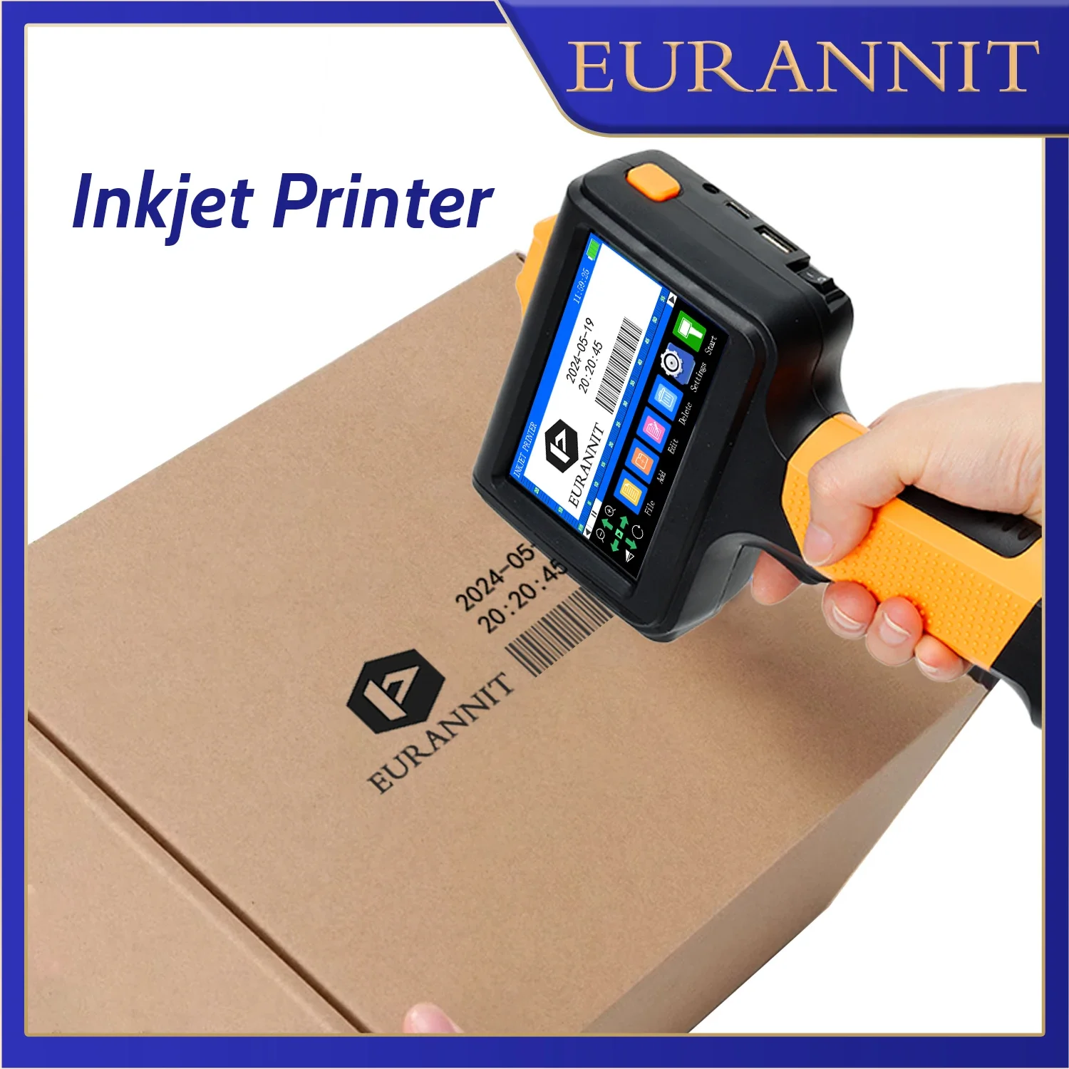 Industrial Laser Printing Machine - EURANNIT E19 12.7 มม.เครื่องพิมพ์แบบพกพามือถือเครื่องพิมพ์อิงค์เจ็ทความร้อนแบบพกพา Expire Date