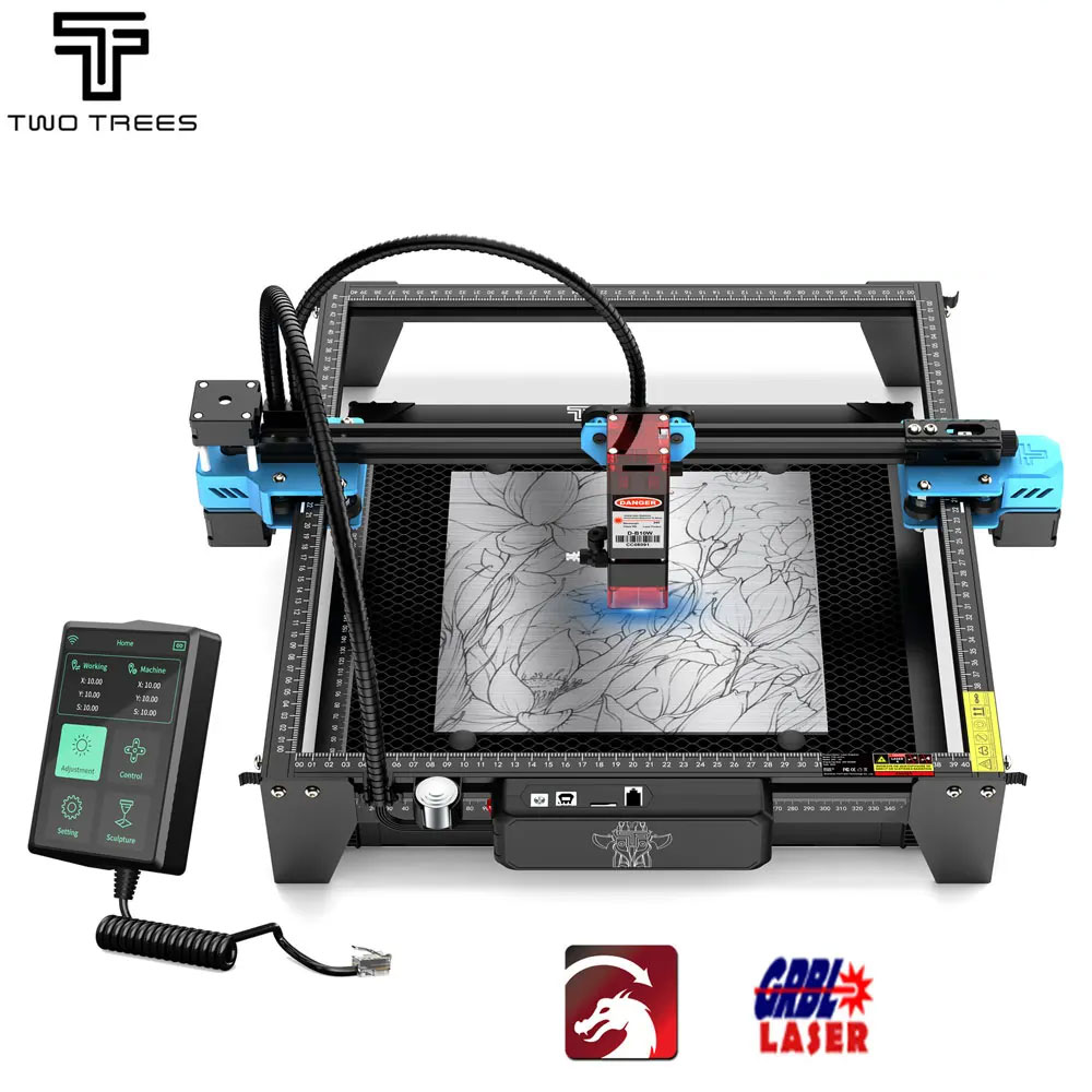 Industrial Laser Printing Machine - Twotrees TTS-10 Pro 80W เลเซอร์แกะสลักเพิ่มหน้าจอสัมผัสโลหะเลเซอร์แกะสลักเครื่อง DIY