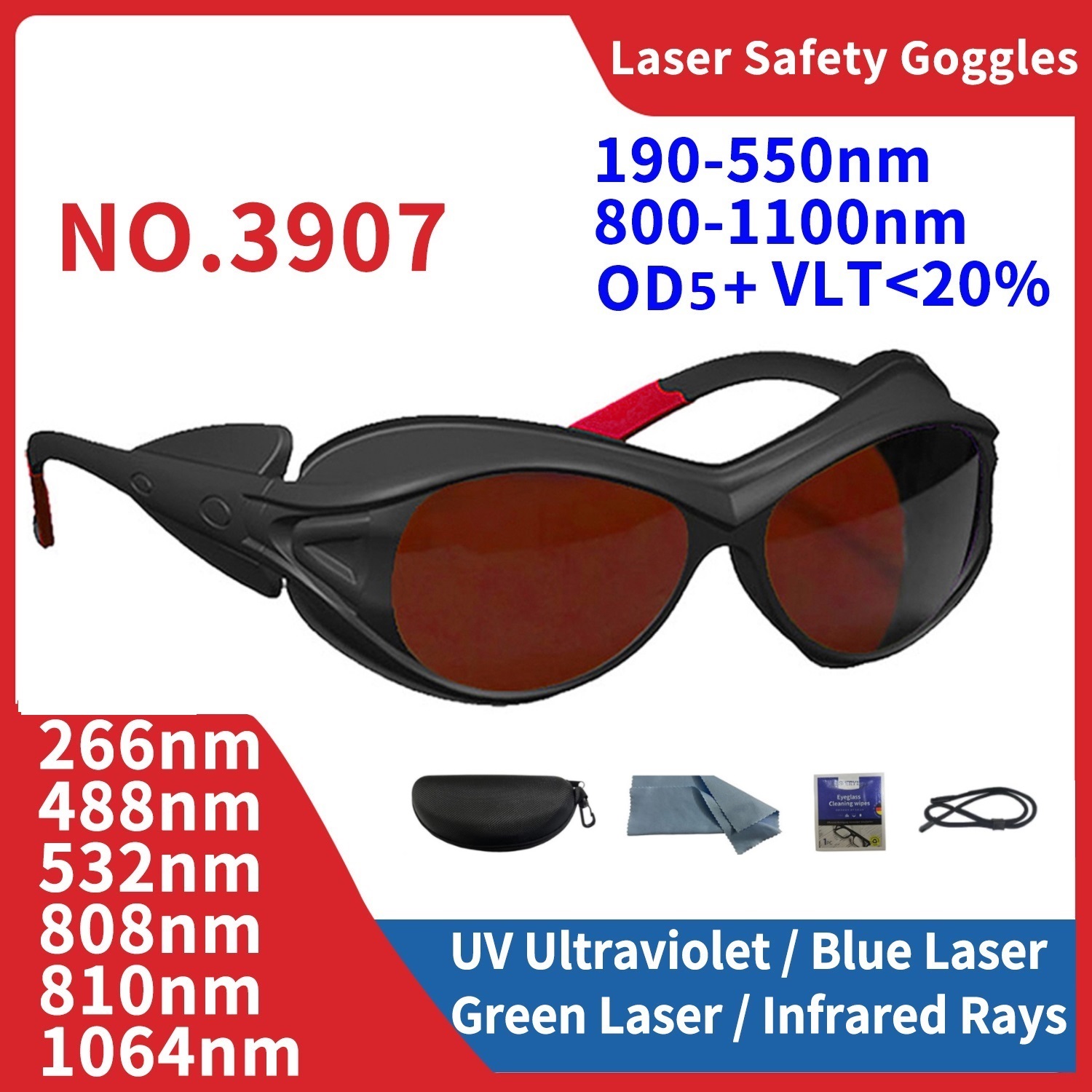 Industrial Yag Laser - แว่นตาเลเซอร์แว่นตาป้องกันอุตสาหกรรมความปลอดภัย IPI IR FPV ND YAG