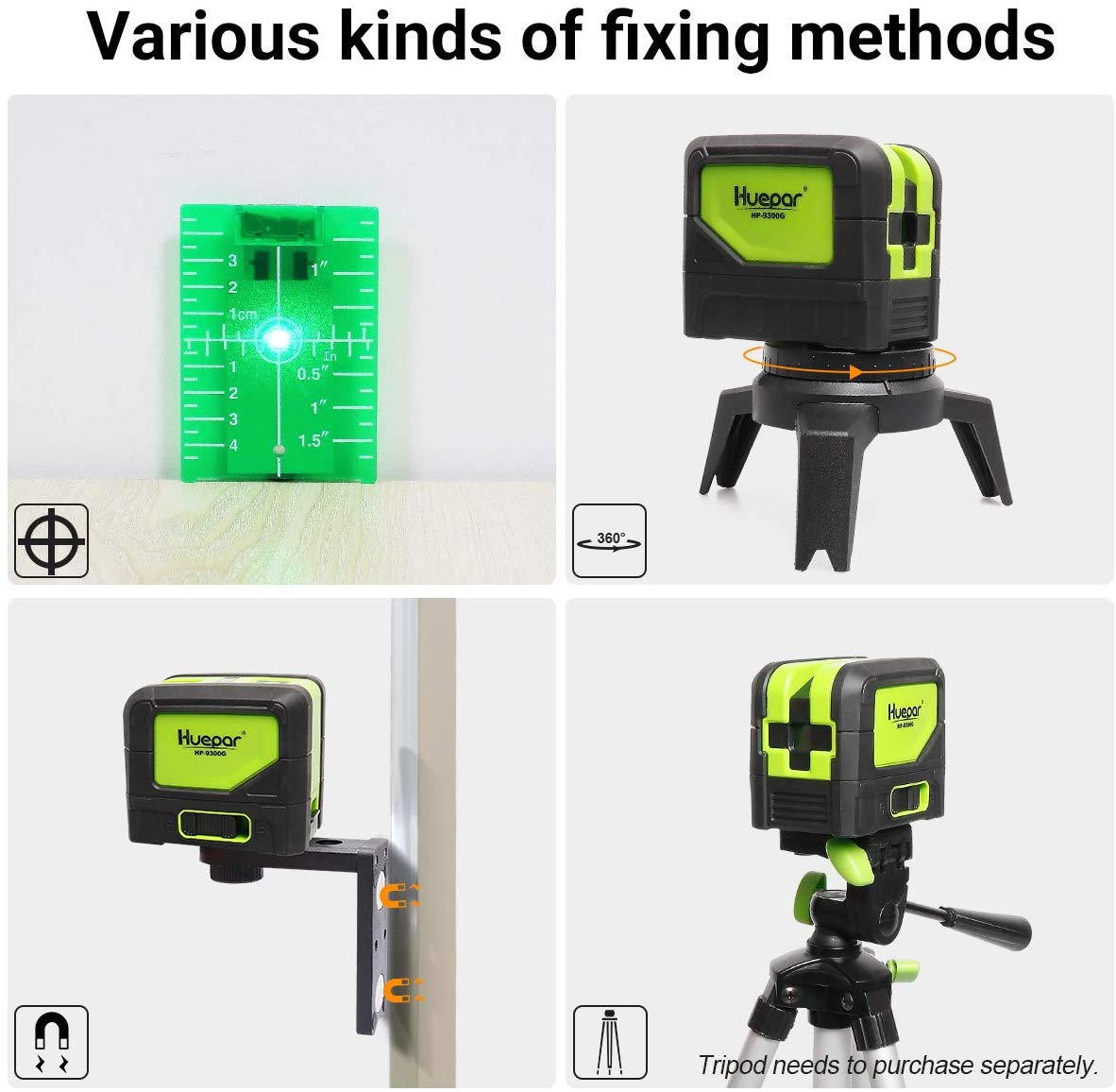 Huepar เลเซอร์3จุด9300ก. ปรับร - Industrial Laser Measurement บทวิจารณ์และราคา