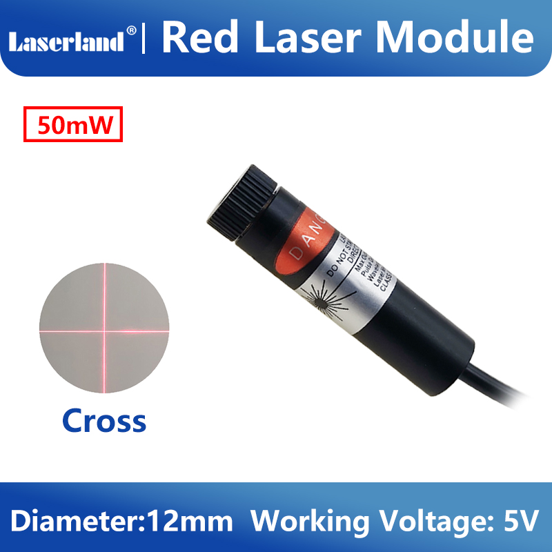 12mm 5mW 50mW Cross Red Laser  - Industrial Laser Line Module บทวิจารณ์และราคา