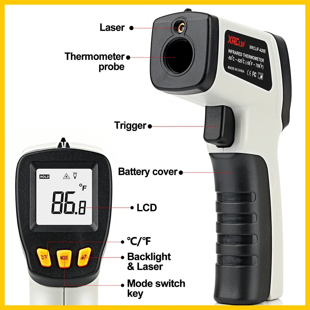 XRCLIF เครื่องวัดอุณหภูมิอินฟร - Industrial Laser Temperature บทวิจารณ์และราคา