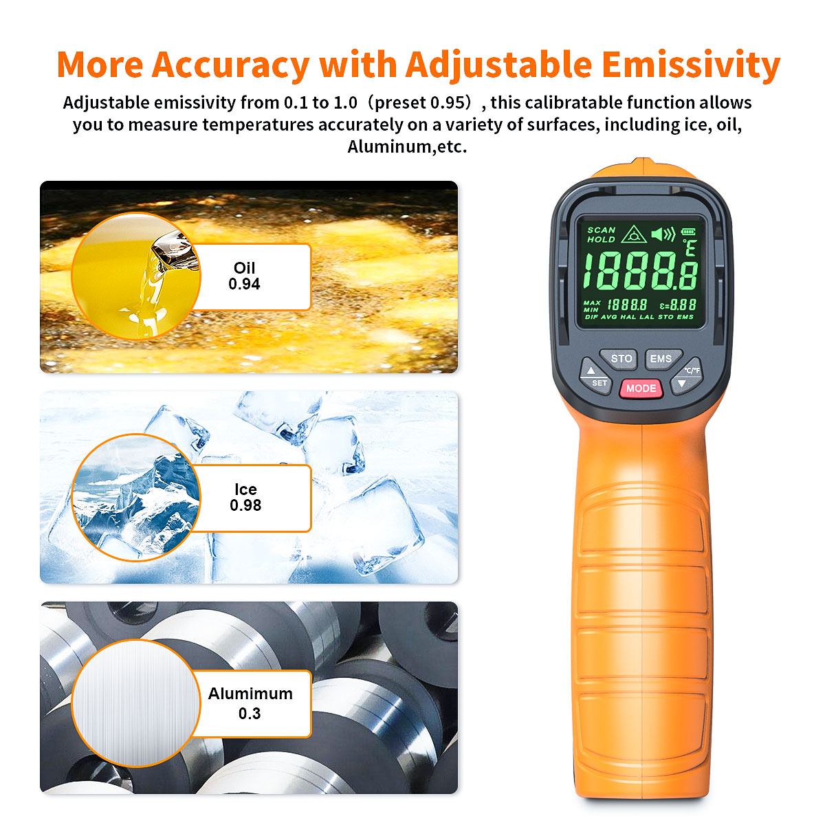 DT1000 DT1600 เครื่องวัดอุณหภู - Industrial Laser Temperature บทวิจารณ์และราคา